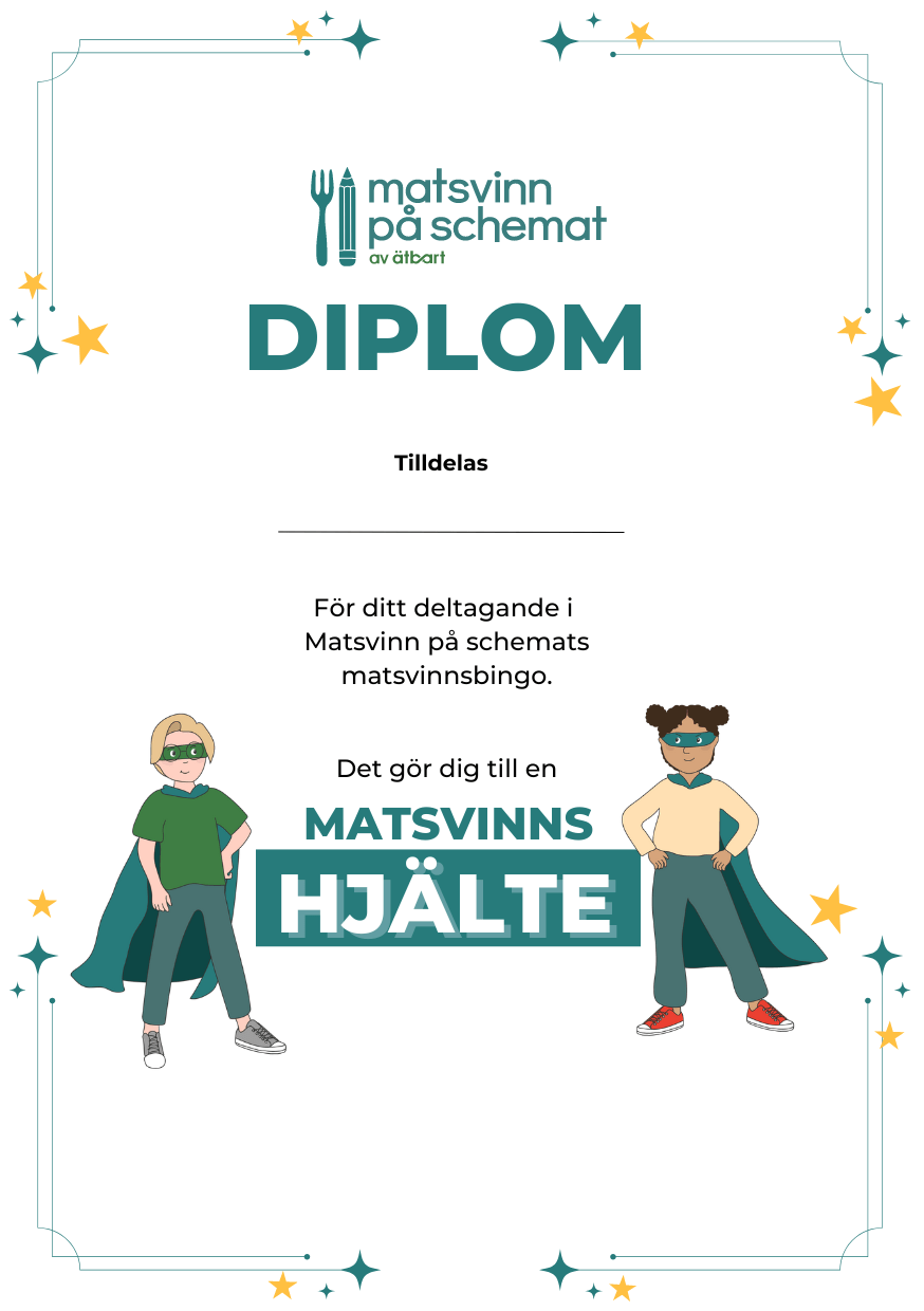 Diplom Matsvinnshjälte